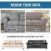 imageHVERSAILTEX 2 Piece Stretch Stylish Furniture CoverProtector Chair Covers for Living Room Soft with Elastic Bottom for Kids Spandex Jacquard Fabric Small ChecksChair BlackTaupe