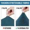 imageHVERSAILTEX 2 Piece Stretch Stylish Furniture CoverProtector Chair Covers for Living Room Soft with Elastic Bottom for Kids Spandex Jacquard Fabric Small ChecksChair BlackDeep Teal