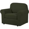 imageHVERSAILTEX 2 Piece Stretch Stylish Furniture CoverProtector Chair Covers for Living Room Soft with Elastic Bottom for Kids Spandex Jacquard Fabric Small ChecksChair BlackOlive
