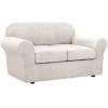 imageHVERSAILTEX 2 Piece Stretch Stylish Furniture CoverProtector Chair Covers for Living Room Soft with Elastic Bottom for Kids Spandex Jacquard Fabric Small ChecksChair BlackIvory