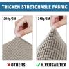 imageHVERSAILTEX 2 Piece Stretch Stylish Furniture CoverProtector Chair Covers for Living Room Soft with Elastic Bottom for Kids Spandex Jacquard Fabric Small ChecksChair BlackTaupe