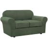 imageHVERSAILTEX 2 Piece Stretch Stylish Furniture CoverProtector Chair Covers for Living Room Soft with Elastic Bottom for Kids Spandex Jacquard Fabric Small ChecksChair BlackBronze Green