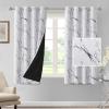 imageHVERSAILTEX Blackout Curtains for BedroomLiving Room Thermal Insulated Printed Curtain Drapes 63 Inches Long Energy Efficient Room Darkening Curtains Pair 2 Panels Vintage Floral Brown ampamp BlueMarble Grey