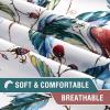 imageHVERSAILTEX Blackout Curtains for BedroomLiving Room Thermal Insulated Printed Curtain Drapes 63 Inches Long Energy Efficient Room Darkening Curtains Pair 2 Panels Vintage Floral Brown ampamp BlueWild Berry and Bird