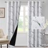 imageHVERSAILTEX Blackout Curtains for BedroomLiving Room Thermal Insulated Printed Curtain Drapes 63 Inches Long Energy Efficient Room Darkening Curtains Pair 2 Panels Vintage Floral Brown ampamp BlueMarble Antique Green