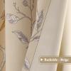 imageHVERSAILTEX Blackout Curtains for BedroomLiving Room Thermal Insulated Printed Curtain Drapes 63 Inches Long Energy Efficient Room Darkening Curtains Pair 2 Panels Vintage Floral Brown ampamp BlueTaupe Bird