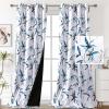 imageHVERSAILTEX Blackout Curtains for BedroomLiving Room Thermal Insulated Printed Curtain Drapes 63 Inches Long Energy Efficient Room Darkening Curtains Pair 2 Panels Vintage Floral Brown ampamp BlueBella Vista Indigo