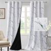 imageHVERSAILTEX Blackout Curtains for BedroomLiving Room Thermal Insulated Printed Curtain Drapes 63 Inches Long Energy Efficient Room Darkening Curtains Pair 2 Panels Vintage Floral Brown ampamp BlueMarble Antique Green