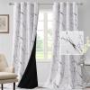 imageHVERSAILTEX Blackout Curtains for BedroomLiving Room Thermal Insulated Printed Curtain Drapes 63 Inches Long Energy Efficient Room Darkening Curtains Pair 2 Panels Vintage Floral Brown ampamp BlueMarble Grey