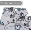imageHVERSAILTEX Blackout Curtains for BedroomLiving Room Thermal Insulated Printed Curtain Drapes 63 Inches Long Energy Efficient Room Darkening Curtains Pair 2 Panels Vintage Floral Brown ampamp BlueGrey and Teal Floral
