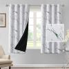 imageHVERSAILTEX Blackout Curtains for BedroomLiving Room Thermal Insulated Printed Curtain Drapes 63 Inches Long Energy Efficient Room Darkening Curtains Pair 2 Panels Vintage Floral Brown ampamp BlueMarble Antique Green