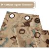 imageHVERSAILTEX Blackout Curtains for BedroomLiving Room Thermal Insulated Printed Curtain Drapes 63 Inches Long Energy Efficient Room Darkening Curtains Pair 2 Panels Vintage Floral Brown ampamp BlueBrown and Blue Floral