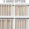 imageHVERSAILTEX Linen Curtains 108 Inch Length 2 Panels Set Thick Window Drape Semi Sheer Light Filtering Rod Pocket Back Tab Pinch Pleated Treatment Neutral Farmhouse Living Room 52x108Natural WhiteLinen