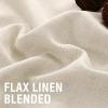 imageHVERSAILTEX Linen Curtains 108 Inch Length 2 Panels Set Thick Window Drape Semi Sheer Light Filtering Rod Pocket Back Tab Pinch Pleated Treatment Neutral Farmhouse Living Room 52x108Natural WhiteIvory