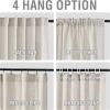 imageHVERSAILTEX Linen Curtains 108 Inch Length 2 Panels Set Thick Window Drape Semi Sheer Light Filtering Rod Pocket Back Tab Pinch Pleated Treatment Neutral Farmhouse Living Room 52x108Natural WhitePale Oak
