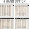 imageHVERSAILTEX Linen Curtains 108 Inch Length 2 Panels Set Thick Window Drape Semi Sheer Light Filtering Rod Pocket Back Tab Pinch Pleated Treatment Neutral Farmhouse Living Room 52x108Natural WhiteIvory