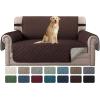 imageHVERSAILTEX Loveseat Couch Cover Reversible Couch Covers for 2 Cushion Couch Water Resistant Furniture Protector Cover with Elastic Strap for Pets KidsLoveseat GreyBeigeBrownBeige