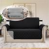 imageHVERSAILTEX Loveseat Couch Cover Reversible Couch Covers for 2 Cushion Couch Water Resistant Furniture Protector Cover with Elastic Strap for Pets KidsLoveseat GreyBeigeBlackGrey