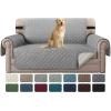 imageHVERSAILTEX Loveseat Couch Cover Reversible Couch Covers for 2 Cushion Couch Water Resistant Furniture Protector Cover with Elastic Strap for Pets KidsLoveseat GreyBeigeLight GreyBeige
