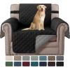 imageHVERSAILTEX Loveseat Couch Cover Reversible Couch Covers for 2 Cushion Couch Water Resistant Furniture Protector Cover with Elastic Strap for Pets KidsLoveseat GreyBeigeBlackGrey