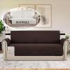 imageHVERSAILTEX Loveseat Couch Cover Reversible Couch Covers for 2 Cushion Couch Water Resistant Furniture Protector Cover with Elastic Strap for Pets KidsLoveseat GreyBeigeBrownBeige