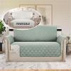 imageHVERSAILTEX Loveseat Couch Cover Reversible Couch Covers for 2 Cushion Couch Water Resistant Furniture Protector Cover with Elastic Strap for Pets KidsLoveseat GreyBeigeDesert SageBeige