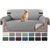 imageHVERSAILTEX Loveseat Couch Cover Reversible Couch Covers for 2 Cushion Couch Water Resistant Furniture Protector Cover with Elastic Strap for Pets KidsLoveseat GreyBeigeLight GreyBeige