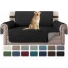imageHVERSAILTEX Loveseat Couch Cover Reversible Couch Covers for 2 Cushion Couch Water Resistant Furniture Protector Cover with Elastic Strap for Pets KidsLoveseat GreyBeigeBlackGrey