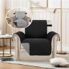 imageHVERSAILTEX Loveseat Couch Cover Reversible Couch Covers for 2 Cushion Couch Water Resistant Furniture Protector Cover with Elastic Strap for Pets KidsLoveseat GreyBeigeBlackGrey