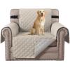 imageHVERSAILTEX Loveseat Couch Cover Reversible Couch Covers for 2 Cushion Couch Water Resistant Furniture Protector Cover with Elastic Strap for Pets KidsLoveseat GreyBeigePale OakBeige