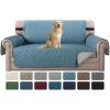 imageHVERSAILTEX Loveseat Couch Cover Reversible Couch Covers for 2 Cushion Couch Water Resistant Furniture Protector Cover with Elastic Strap for Pets KidsLoveseat GreyBeigeCameo BlueBeige