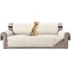 imageHVERSAILTEX Loveseat Couch Cover Reversible Couch Covers for 2 Cushion Couch Water Resistant Furniture Protector Cover with Elastic Strap for Pets KidsLoveseat GreyBeigeIvoryBeige