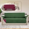 imageHVERSAILTEX Loveseat Couch Cover Reversible Couch Covers for 2 Cushion Couch Water Resistant Furniture Protector Cover with Elastic Strap for Pets KidsLoveseat GreyBeigeChristmas GreenChristmas Red