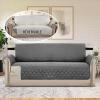 imageHVERSAILTEX Loveseat Couch Cover Reversible Couch Covers for 2 Cushion Couch Water Resistant Furniture Protector Cover with Elastic Strap for Pets KidsLoveseat GreyBeigeCharcoal GreyBeige