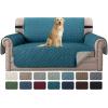 imageHVERSAILTEX Loveseat Couch Cover Reversible Couch Covers for 2 Cushion Couch Water Resistant Furniture Protector Cover with Elastic Strap for Pets KidsLoveseat GreyBeigeDark TealBeige