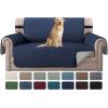 imageHVERSAILTEX Loveseat Couch Cover Reversible Couch Covers for 2 Cushion Couch Water Resistant Furniture Protector Cover with Elastic Strap for Pets KidsLoveseat GreyBeigeNavyBeige