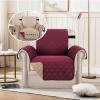 imageHVERSAILTEX Loveseat Couch Cover Reversible Couch Covers for 2 Cushion Couch Water Resistant Furniture Protector Cover with Elastic Strap for Pets KidsLoveseat GreyBeigeRedTan