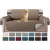 imageHVERSAILTEX Loveseat Couch Cover Reversible Couch Covers for 2 Cushion Couch Water Resistant Furniture Protector Cover with Elastic Strap for Pets KidsLoveseat GreyBeigeTaupe BrownBeige