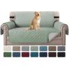 imageHVERSAILTEX Loveseat Couch Cover Reversible Couch Covers for 2 Cushion Couch Water Resistant Furniture Protector Cover with Elastic Strap for Pets KidsLoveseat GreyBeigeDesert SageBeige