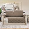 imageHVERSAILTEX Loveseat Couch Cover Reversible Couch Covers for 2 Cushion Couch Water Resistant Furniture Protector Cover with Elastic Strap for Pets KidsLoveseat GreyBeigeTaupe BrownBeige