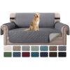 imageHVERSAILTEX Loveseat Couch Cover Reversible Couch Covers for 2 Cushion Couch Water Resistant Furniture Protector Cover with Elastic Strap for Pets KidsLoveseat GreyBeigeGreyBeige