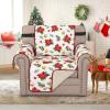 imageHVERSAILTEX Loveseat Couch Cover Reversible Couch Covers for 2 Cushion Couch Water Resistant Furniture Protector Cover with Elastic Strap for Pets KidsLoveseat GreyBeigeRed PoinsettiaBeige