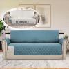 imageHVERSAILTEX Loveseat Couch Cover Reversible Couch Covers for 2 Cushion Couch Water Resistant Furniture Protector Cover with Elastic Strap for Pets KidsLoveseat GreyBeigeCameo BlueBeige