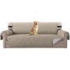 imageHVERSAILTEX Loveseat Couch Cover Reversible Couch Covers for 2 Cushion Couch Water Resistant Furniture Protector Cover with Elastic Strap for Pets KidsLoveseat GreyBeigeKhakiBeige