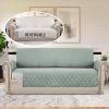 imageHVERSAILTEX Loveseat Couch Cover Reversible Couch Covers for 2 Cushion Couch Water Resistant Furniture Protector Cover with Elastic Strap for Pets KidsLoveseat GreyBeigeDesert SageBeige