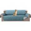 imageHVERSAILTEX Loveseat Couch Cover Reversible Couch Covers for 2 Cushion Couch Water Resistant Furniture Protector Cover with Elastic Strap for Pets KidsLoveseat GreyBeigeCameo BlueBeige