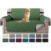 imageHVERSAILTEX Loveseat Couch Cover Reversible Couch Covers for 2 Cushion Couch Water Resistant Furniture Protector Cover with Elastic Strap for Pets KidsLoveseat GreyBeigeChristmas GreenBeige