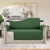 imageHVERSAILTEX Loveseat Couch Cover Reversible Couch Covers for 2 Cushion Couch Water Resistant Furniture Protector Cover with Elastic Strap for Pets KidsLoveseat GreyBeigeChristmas GreenBeige