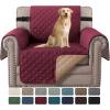 imageHVERSAILTEX Loveseat Couch Cover Reversible Couch Covers for 2 Cushion Couch Water Resistant Furniture Protector Cover with Elastic Strap for Pets KidsLoveseat GreyBeigeRedTan