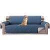 imageHVERSAILTEX Loveseat Couch Cover Reversible Couch Covers for 2 Cushion Couch Water Resistant Furniture Protector Cover with Elastic Strap for Pets KidsLoveseat GreyBeigeDark BlueBeige